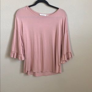 pink loose blouse